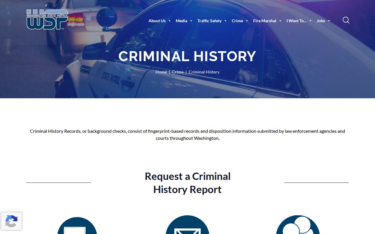 Klickitat County criminal record review through Washington State Patrol