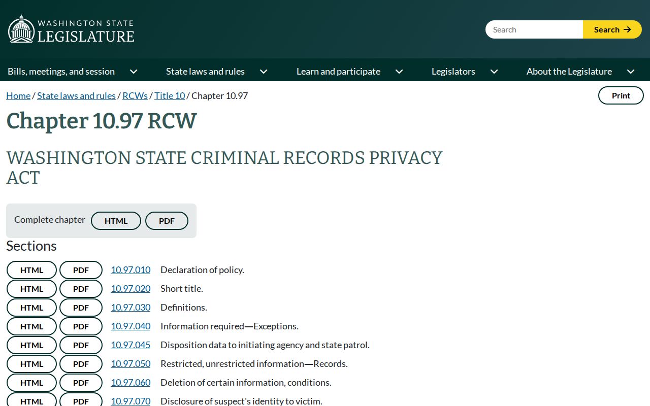 Klickitat County sex offender record privacy rules in Washington